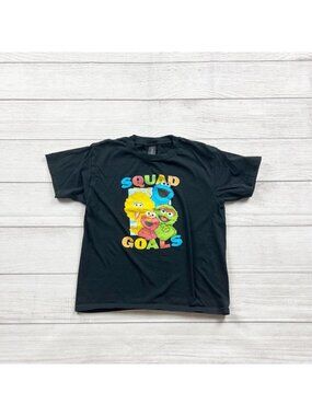 Gildan Black Short Sleeve Squad Goals Graphic T-Shirt Characters S 6-8